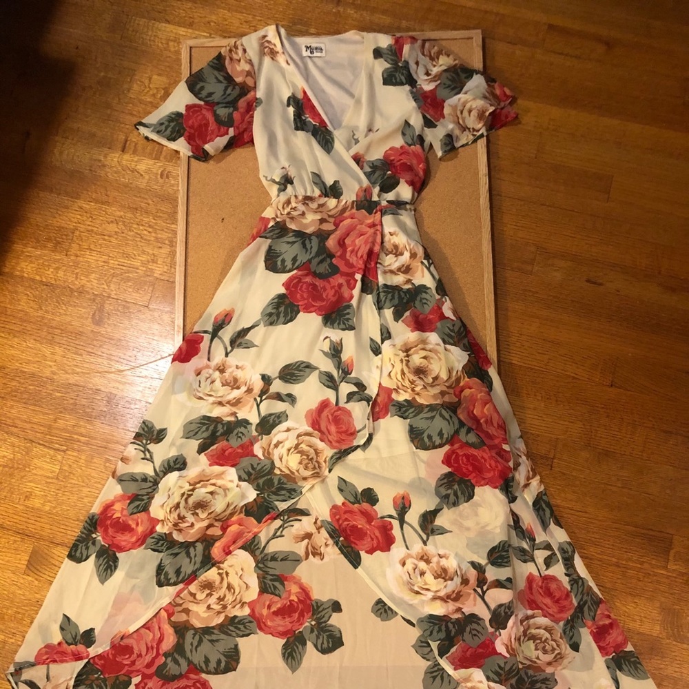 Mumu Sophia Wrap Dress - Lady Rose Chiffon